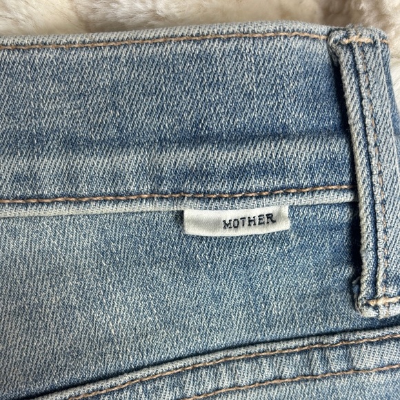 Mother The Stunner Ankle Step Fray Light Wash Raw Hem Crop Jeans - Picture 11 of 12